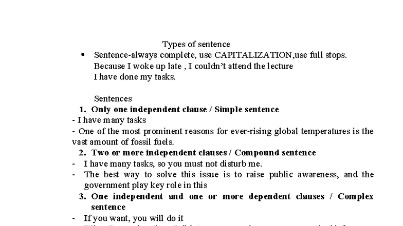 Types of Sentences: Simple, Compound, Complex, and Compound-Complex ...