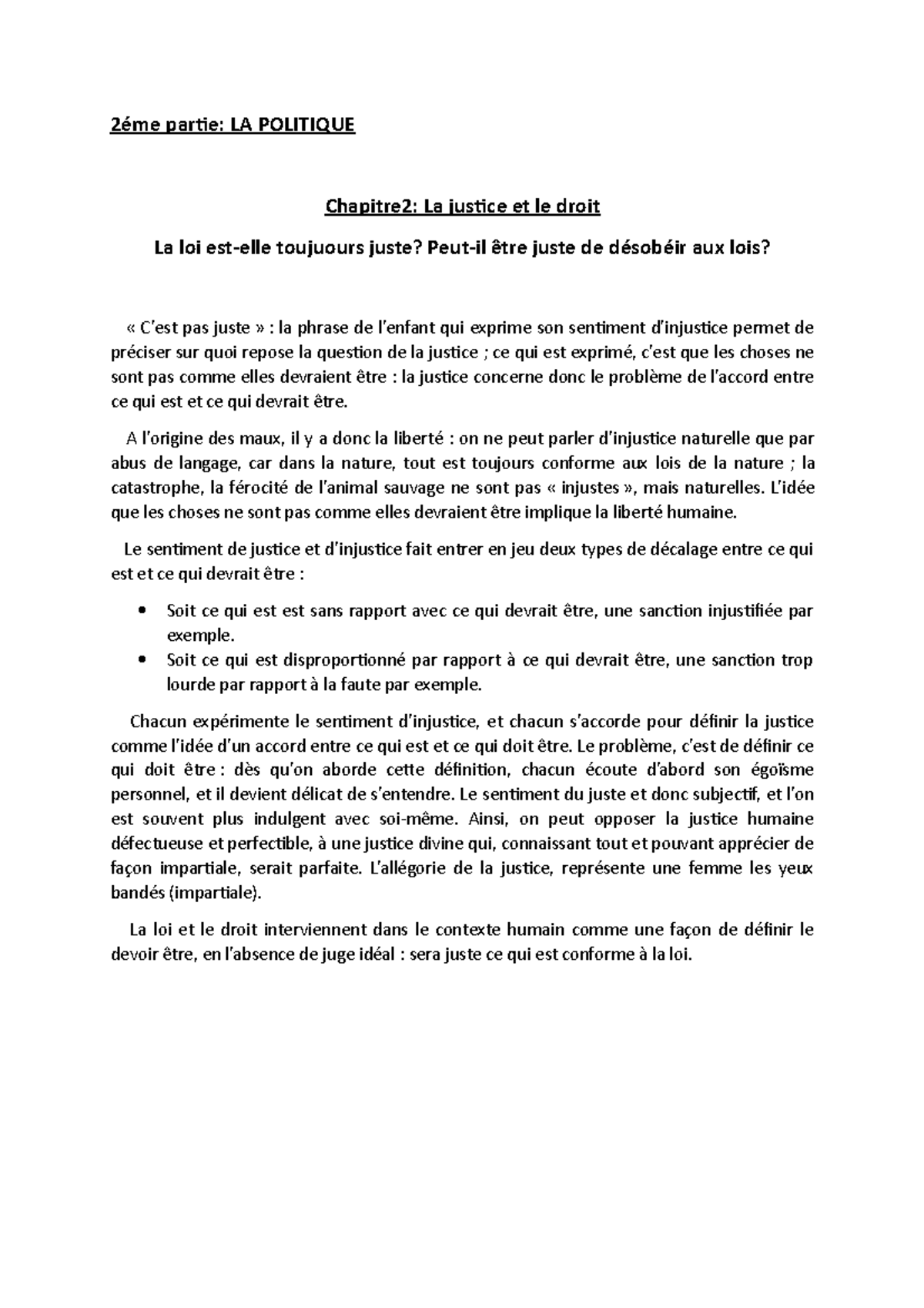 La justice et le droit - cour Tle philosophie - 2éme partie: LA ...