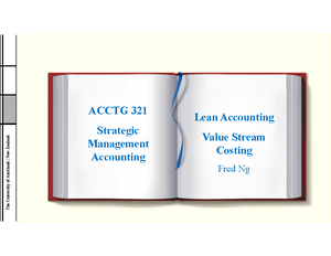 ACCTG 321 Lecture Notes: Lean Accounting & Box Scores Overview - Studocu