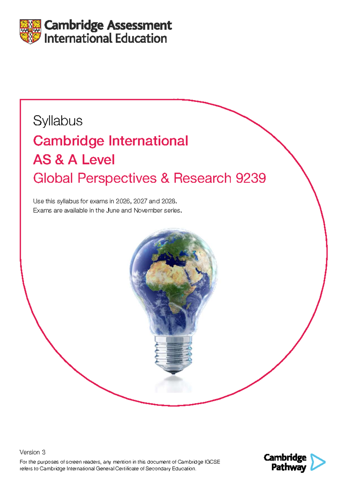 Cambridge International AS A Level Global Perspectives Research 9239 ...