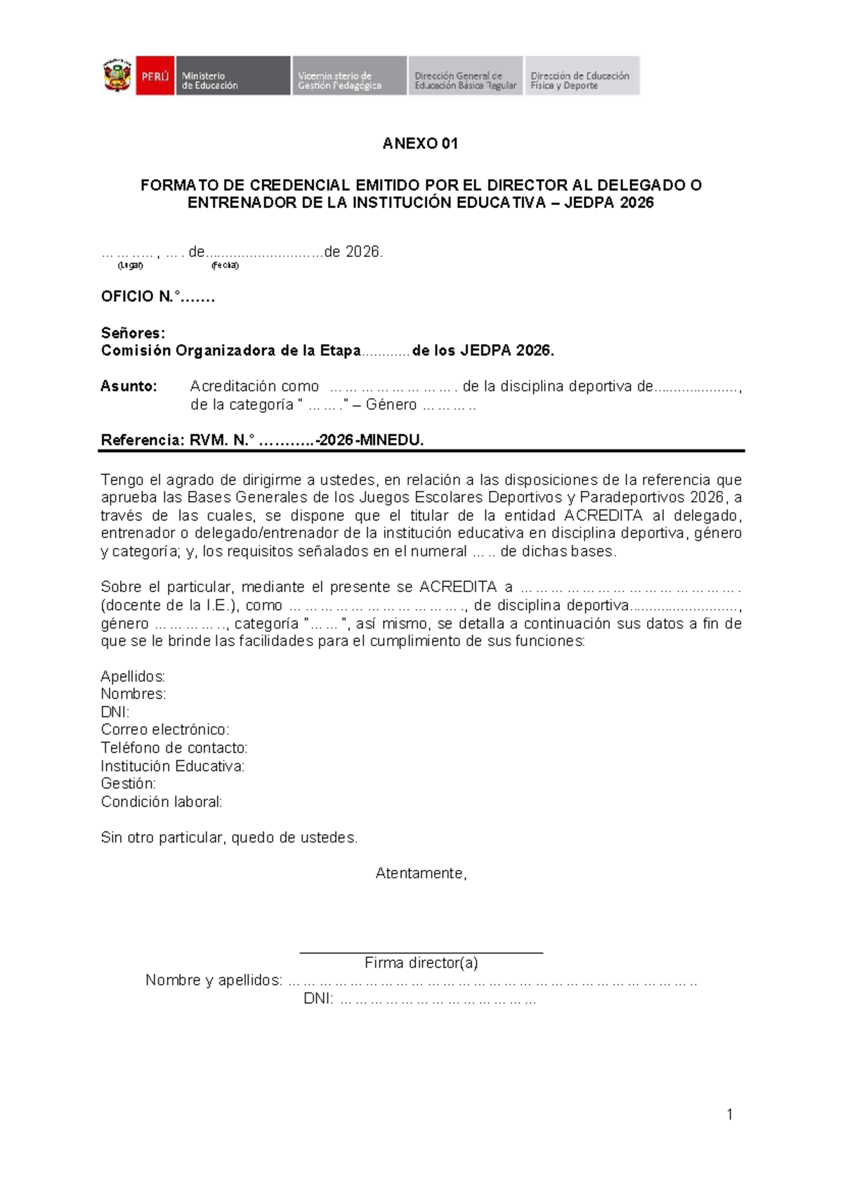 Anexos Generales JEDPA 2026: Formatos y Procedimientos - Document Preview