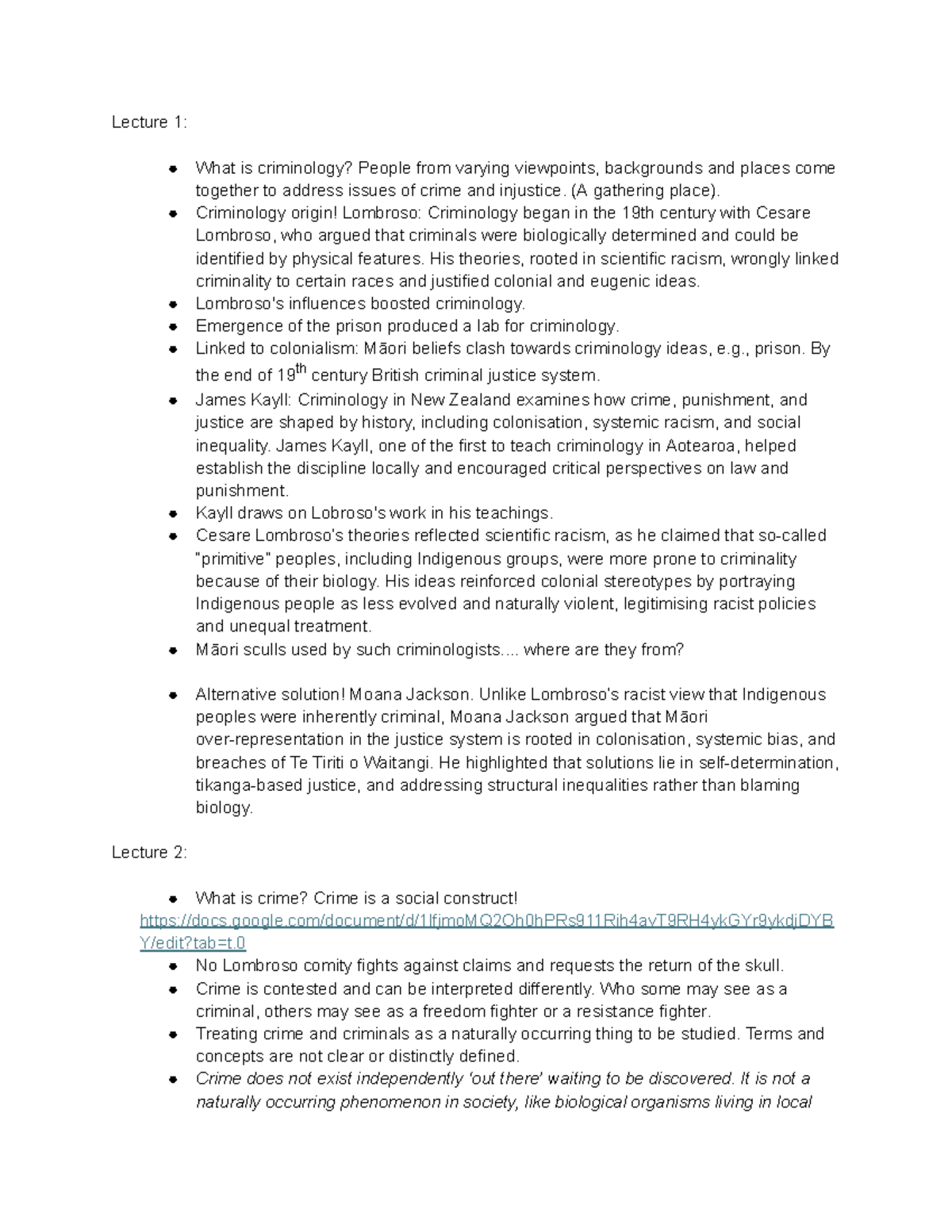CRIM111 Week 1 - Intro to Criminology: Key Concepts & Theories - Studocu
