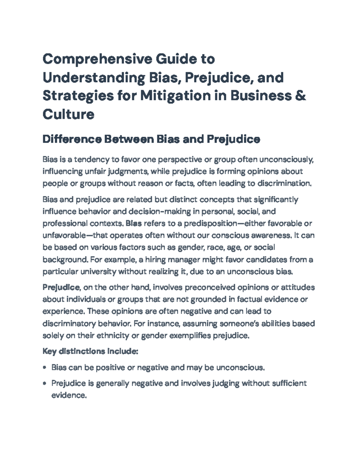 Comprehensive Guide to Bias & Prejudice Mitigation Strategies in ...