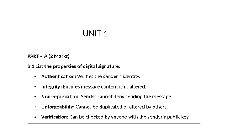 DIS Part 2 - Self Notes on Digital Signatures and Cryptography - Studocu