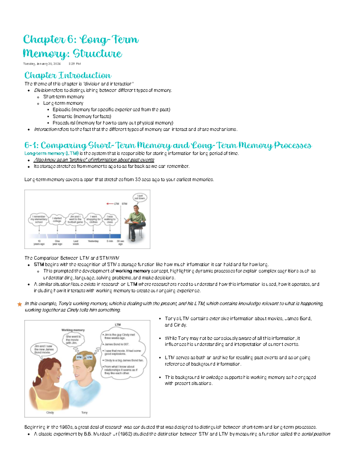 Chapter 6: Long-Term Memory Structure and Processes - Studocu