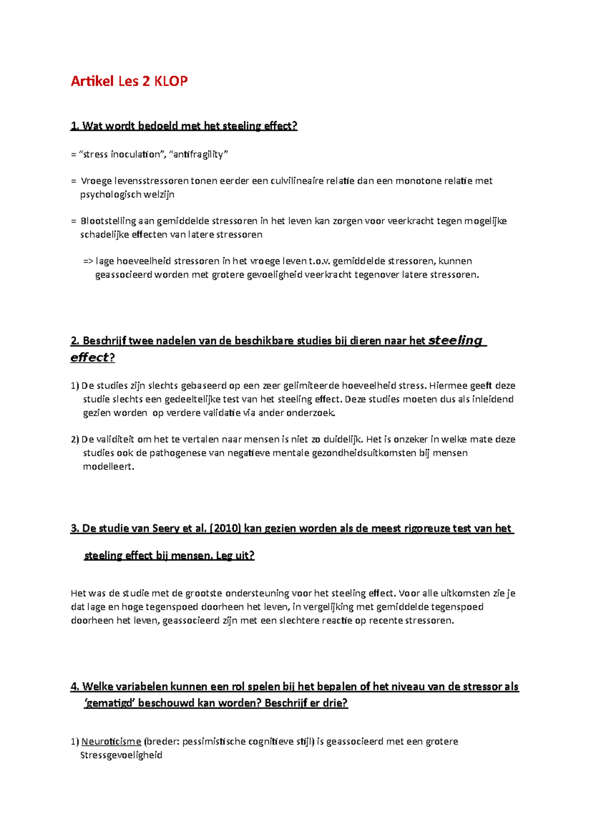 Artikels KLOP - Artikel Les 2 KLOP 1. Wat wordt bedoeld met het ...