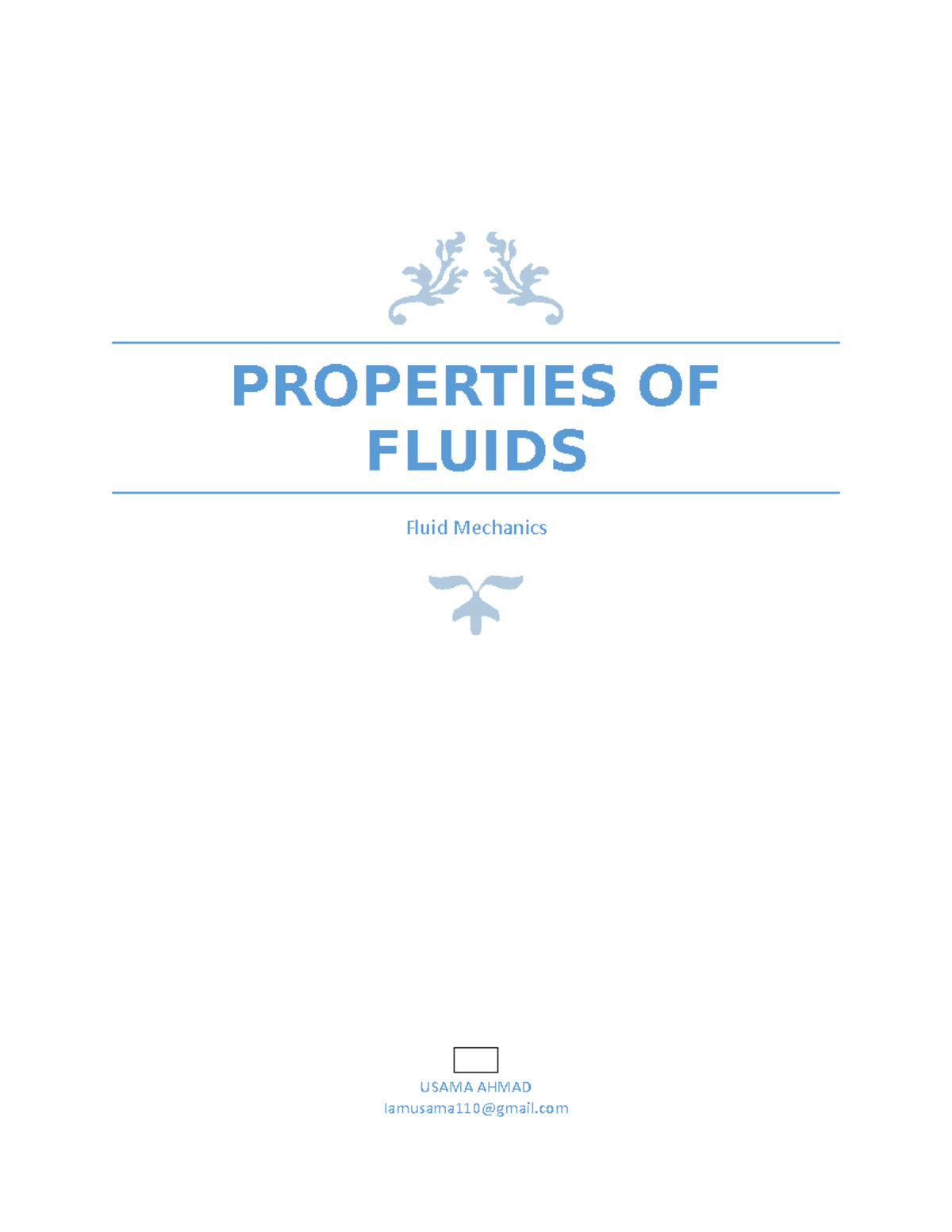 Properties of Fluids - Lecture Notes 2 Overview and Concepts - Studocu