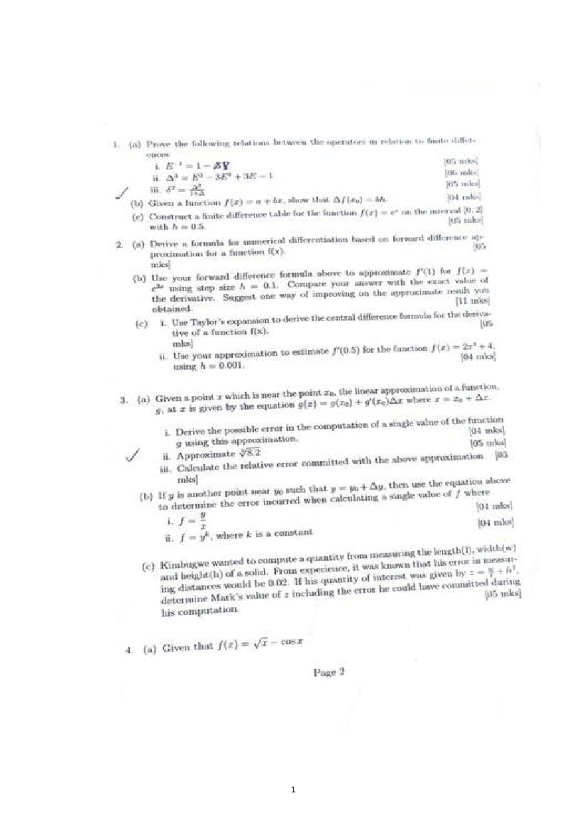 Numerical Analysis 1 - Comprehensive Study Notes and Methods - Studocu