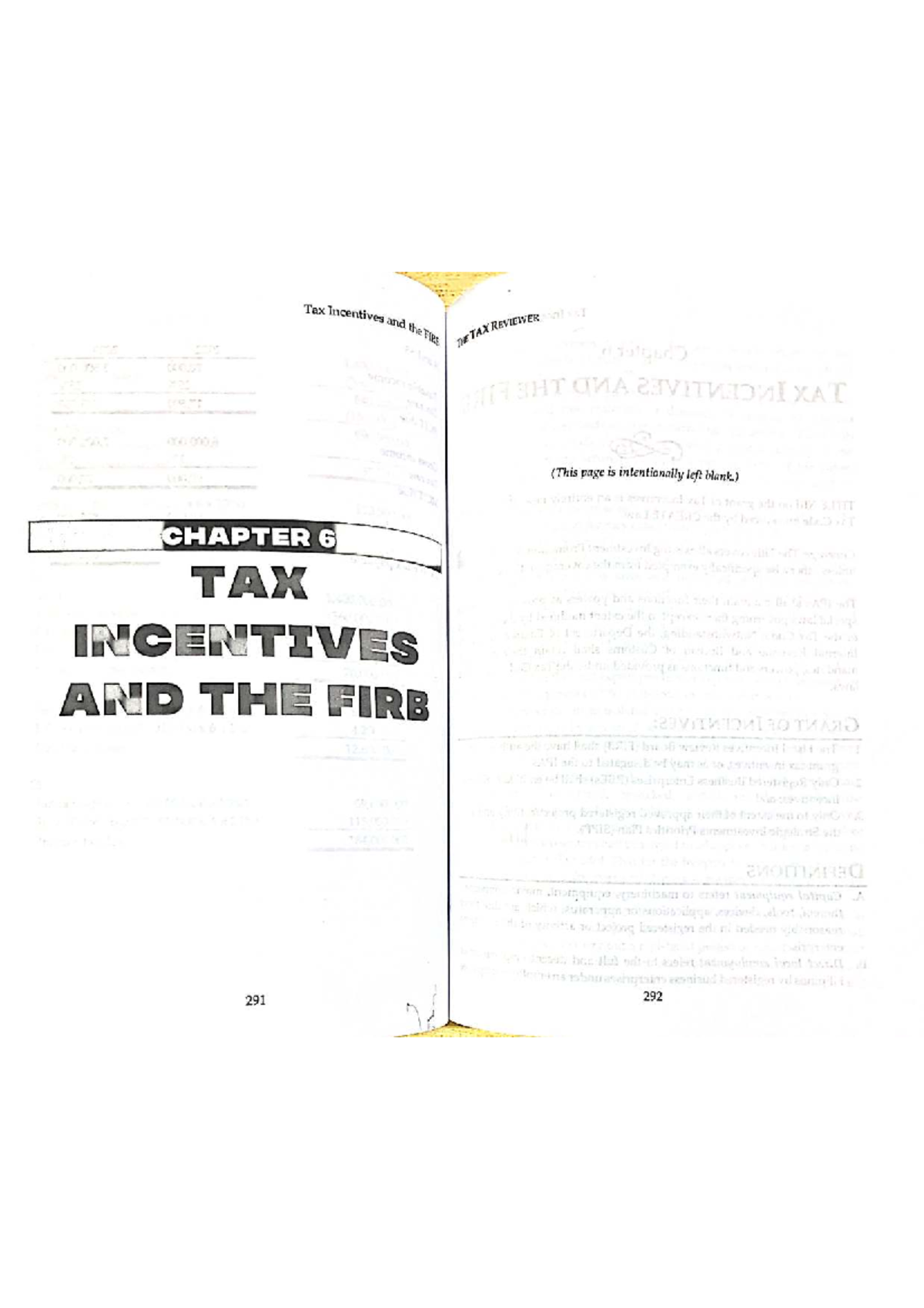 Tax Incentives Overview and Analysis for FIRB - TAX 3 - Studocu