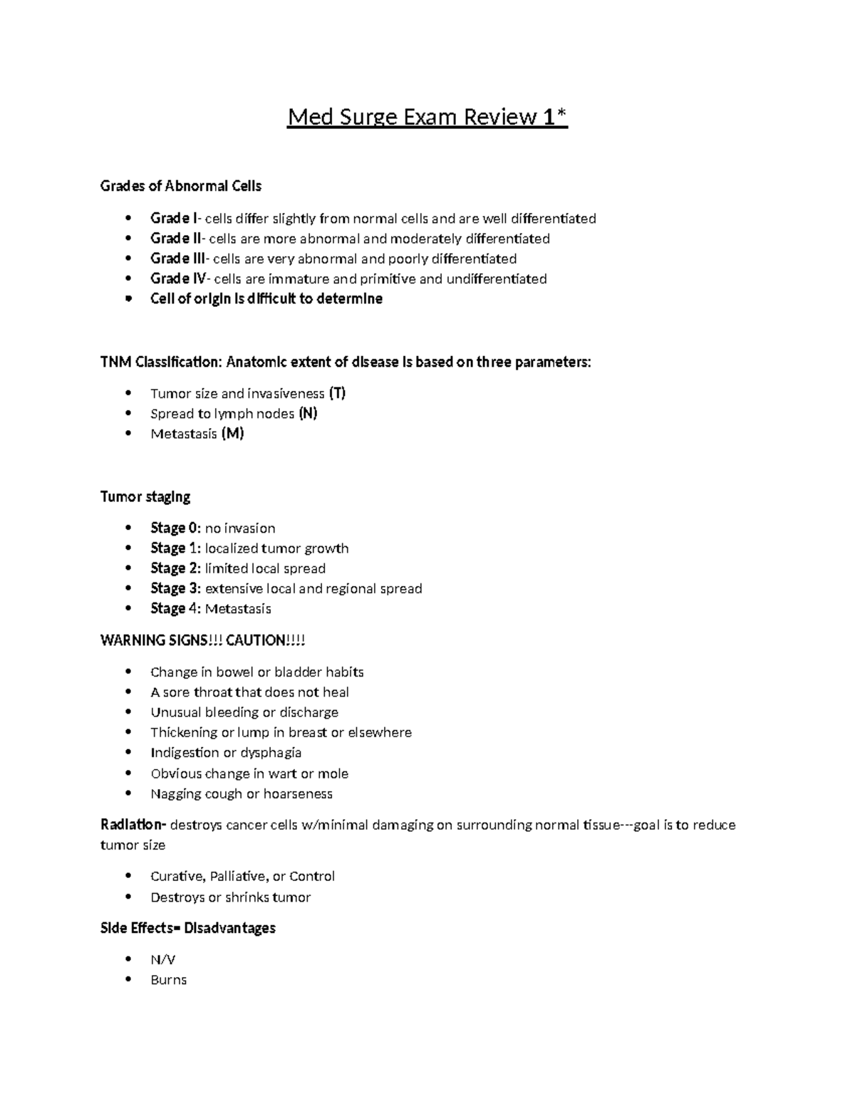 Med Surge 2 Exam Review 1: Key Concepts and Important Facts - Studocu