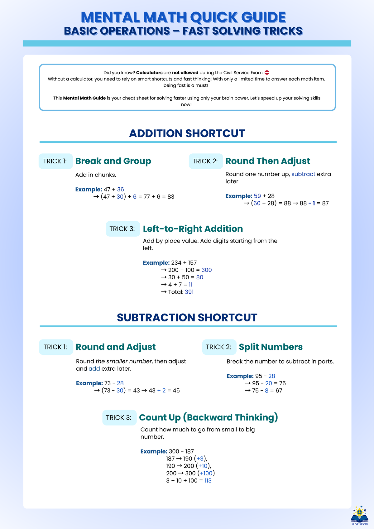 Mental Math Guide: Fast Solving Tricks for Basic Ops - Studocu