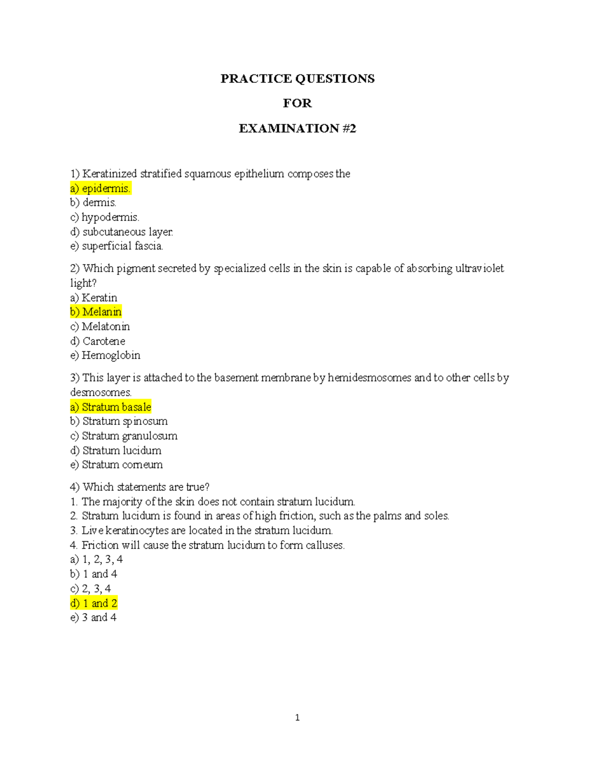 Examination #2 Study Guide: Key Concepts and Practice Questions - Studocu