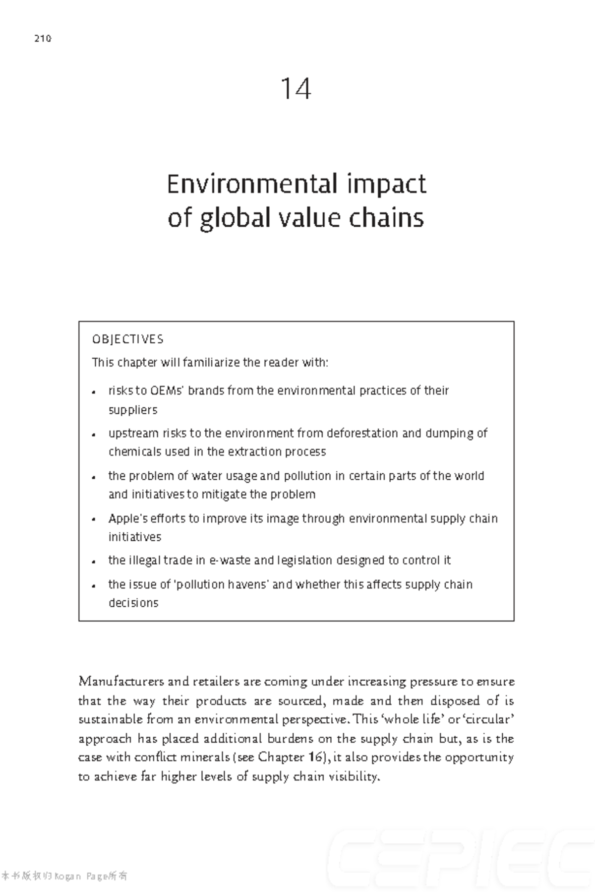 210 14 Environmental Impact of Global Value Chains: Risks & Initiatives ...