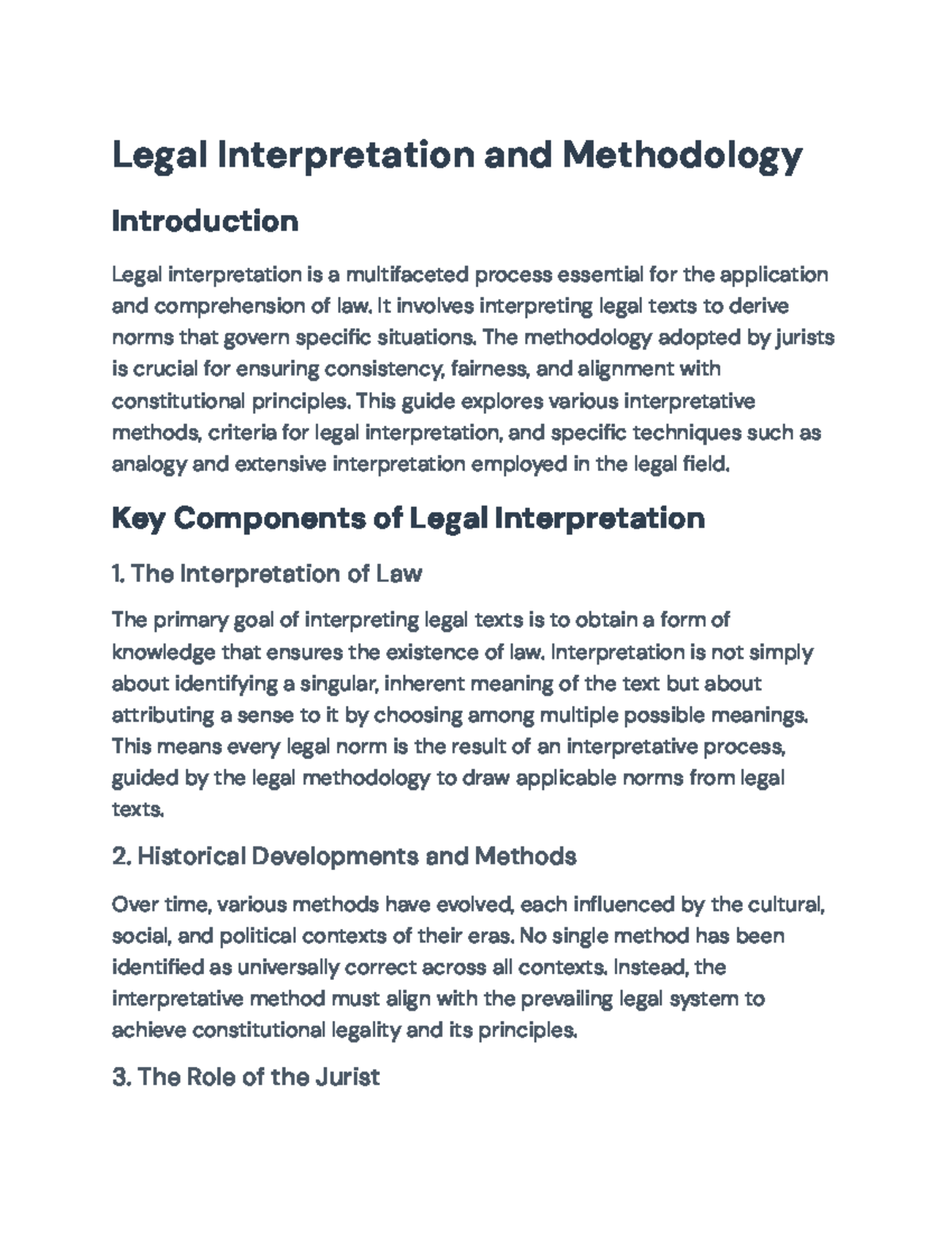 Legal Interpretation and Methodology: A Comprehensive Guide - Legal ...