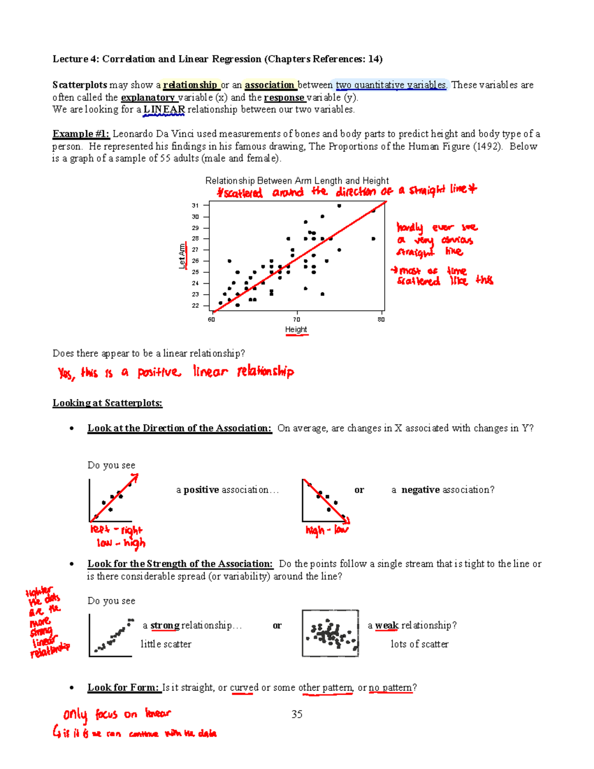 Lecture 4: Correlation & Linear Regression Insights (Ch. 14) - Studocu