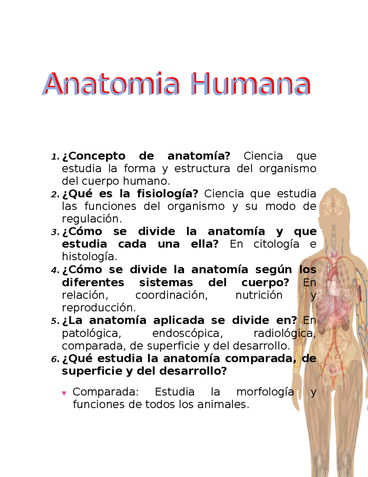 Definición De Anatomía Del Desarrollo