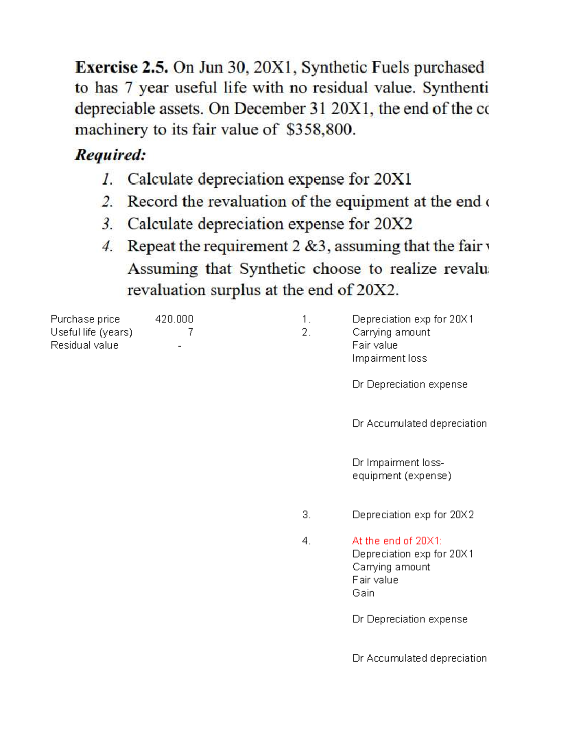 E2.5 E2.4 Depreciation and Impairment Analysis in Int'l Acct 1 - Studocu