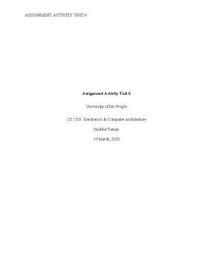 [Solved] This assignment will help you to gain proficiency in assembly ...