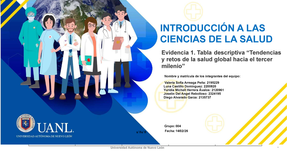 Introducción a las Ciencias de la Salud: Evidencia 1 - Retos Globales ...