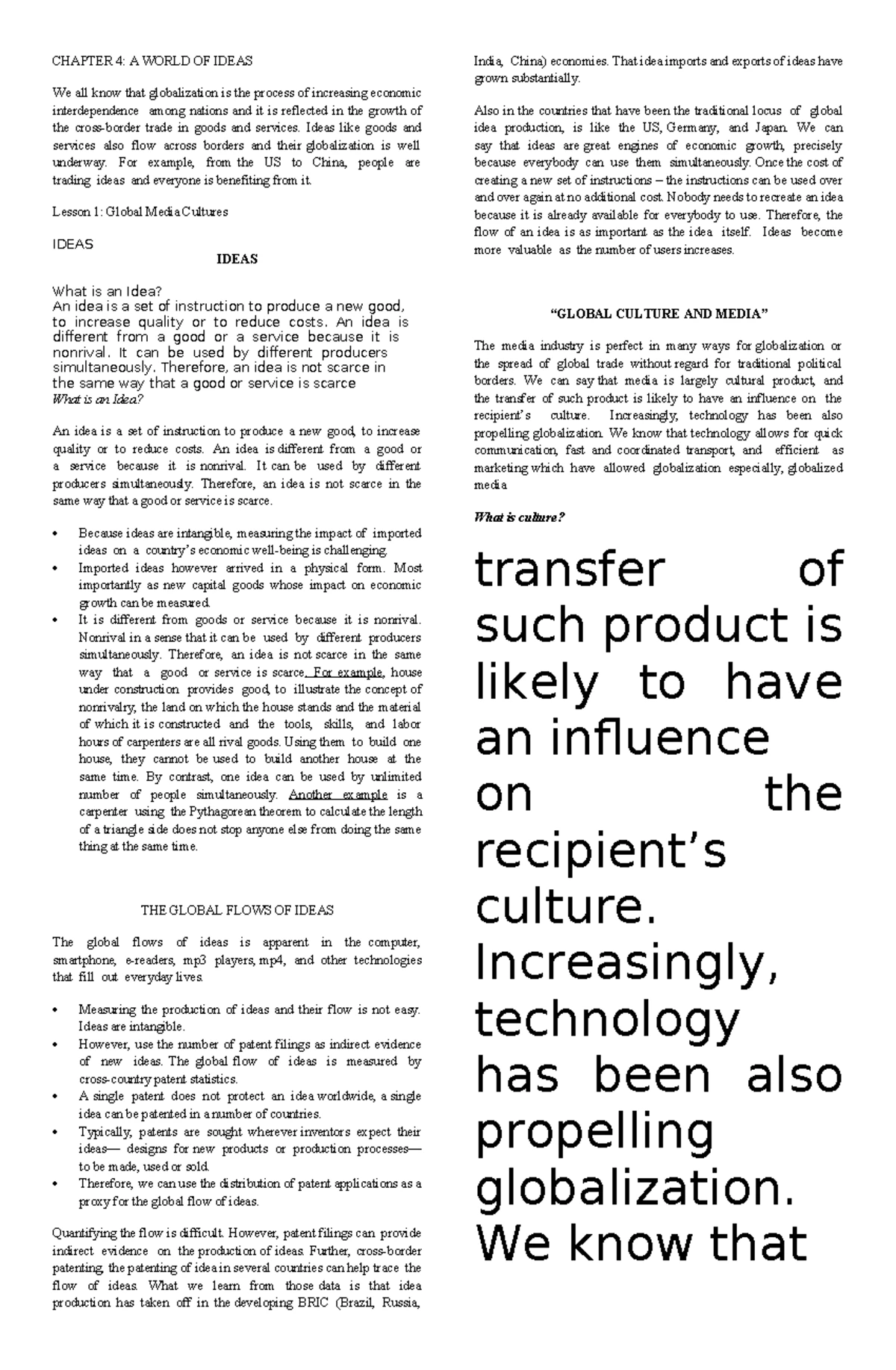 Handouts for GE 108 - Science, Technology, and Society (2nd Sem) - Studocu
