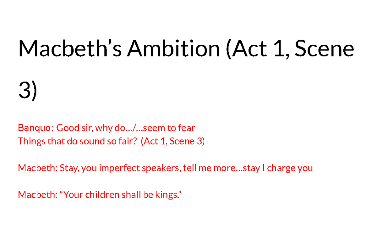 Macbeth Themes Analysis (ENG 101) - Ambition and Guilt - Studocu