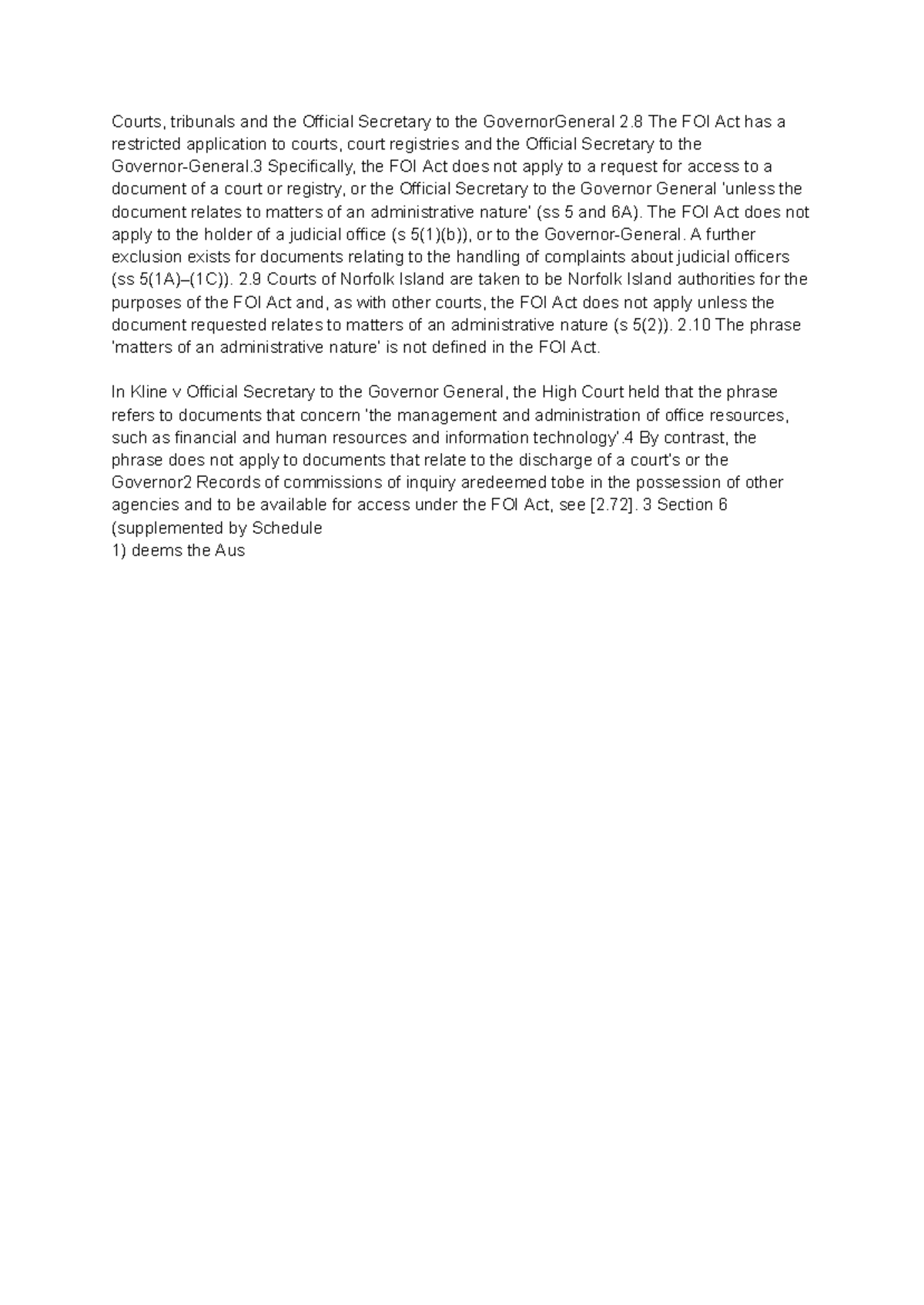 FOI Act Exemptions: Courts, Tribunals & Official Secretary Analysis ...