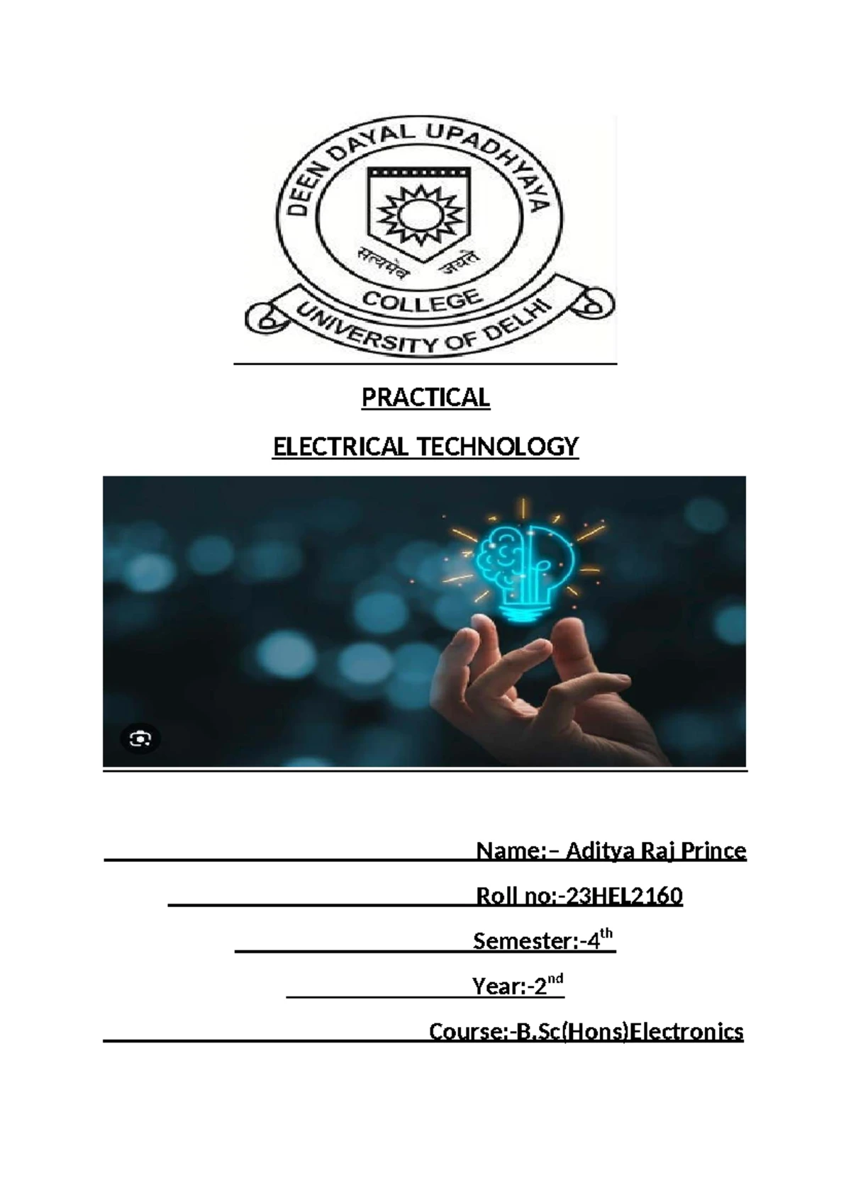 Electrical Technology (Unit 1 & 2) Notes: Fundamentals of Electronics ...