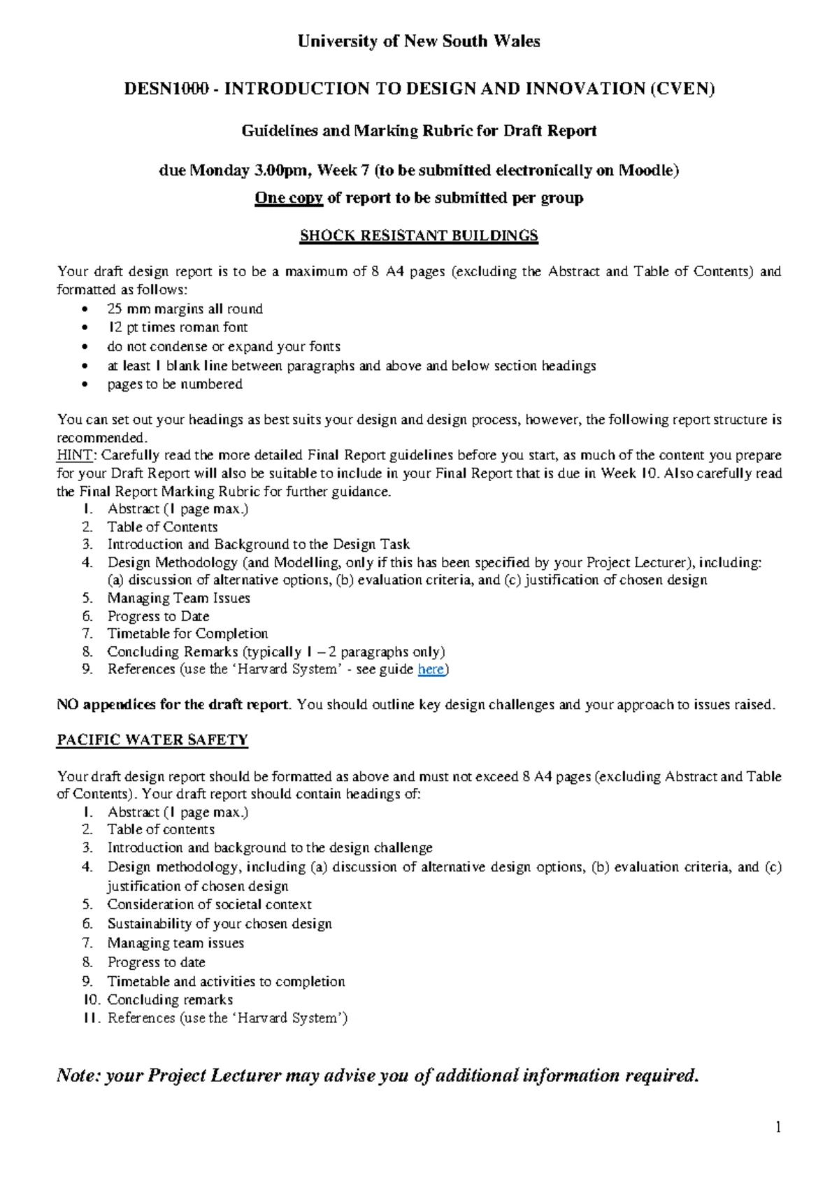 Design Journal Guidelines & Rubric 2024 for SHOCK Course - Studocu
