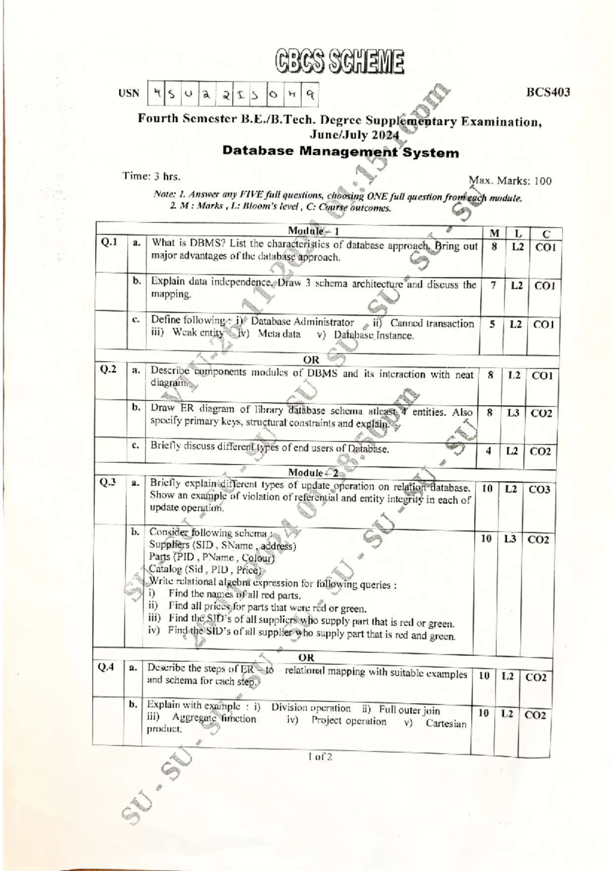 Lab manual for database management system (BCS403) experiments and ...