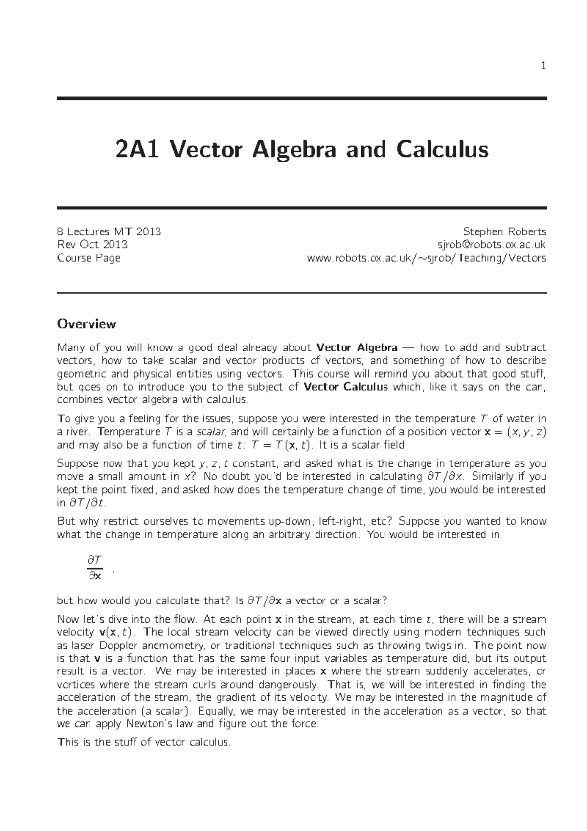 Vector Analysis: Properties and Applications of Vectors in Physics ...