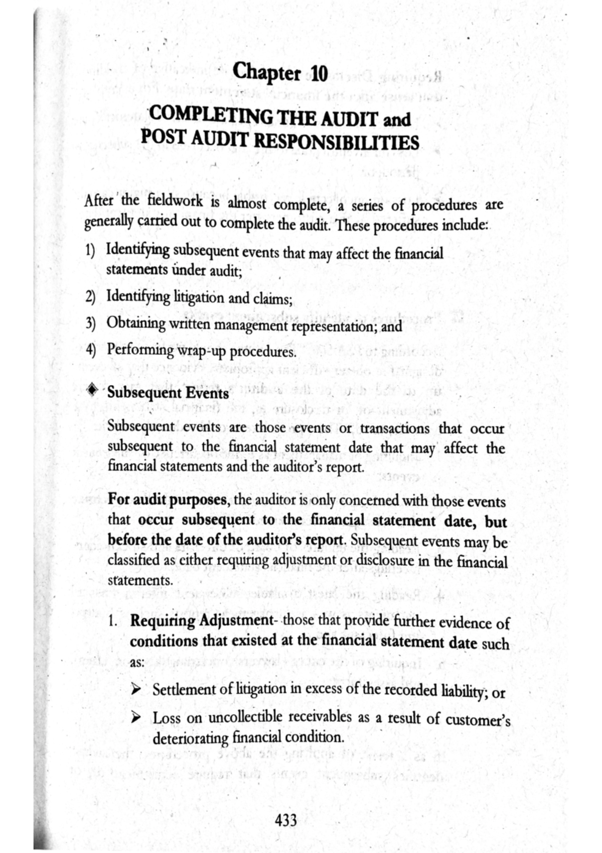 Chapter 10 Completing the Audit 2 - Chapter 10 COMPLETING THE AUDIT and ...