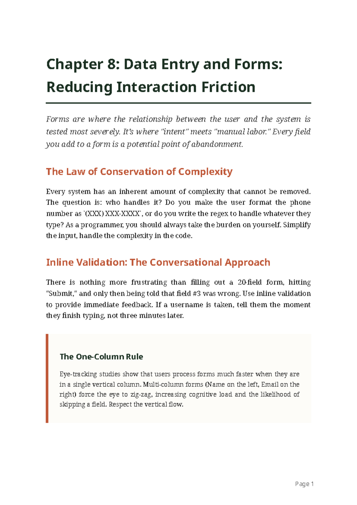 Chapter 8: Data Entry & Forms - Minimizing User Friction - Studocu