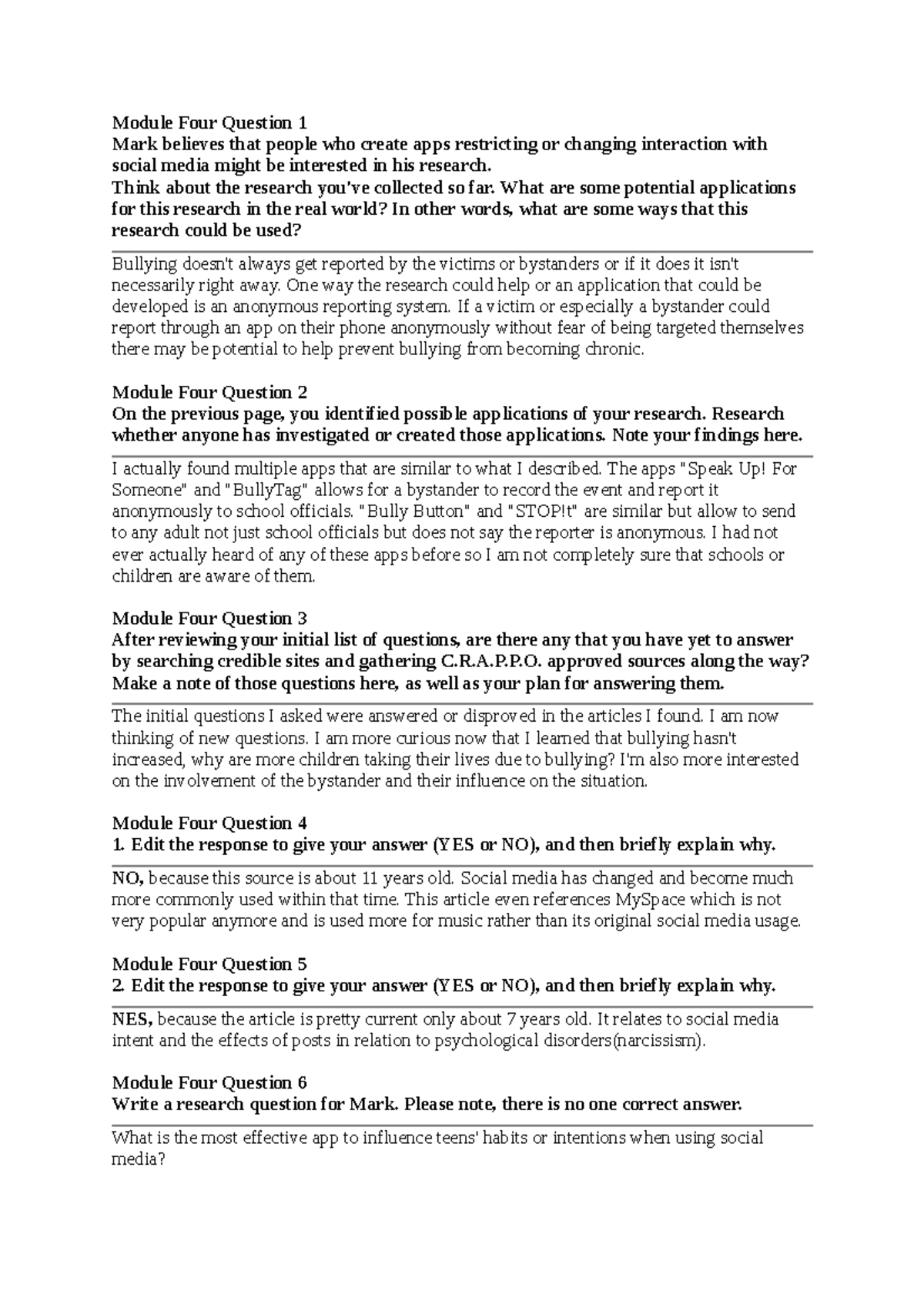SCS 200 4-2 Module Four Research Applications and Findings - Studocu