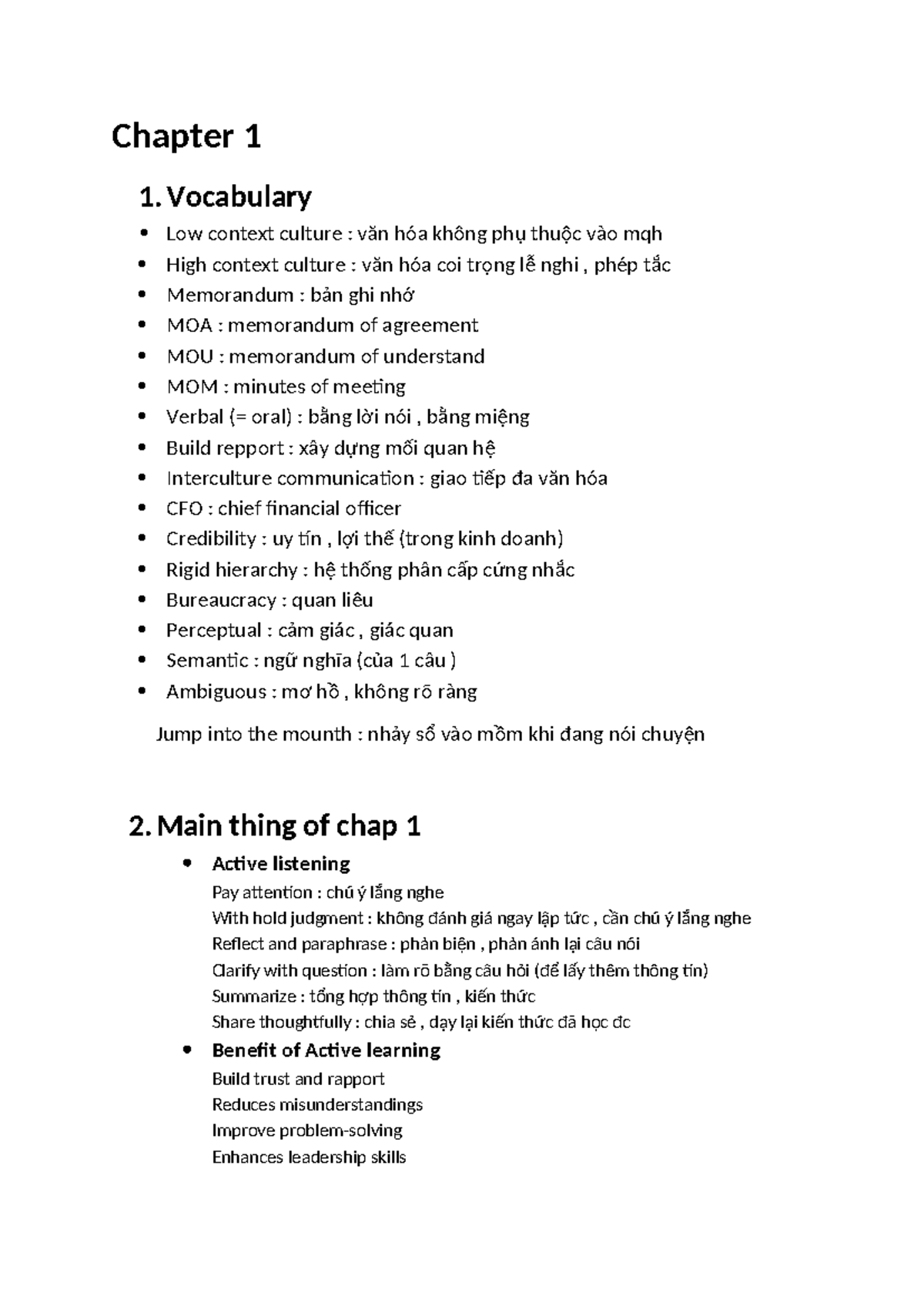 Chapter 1 - Vocabulary and Key Concepts in Intercultural Communication ...