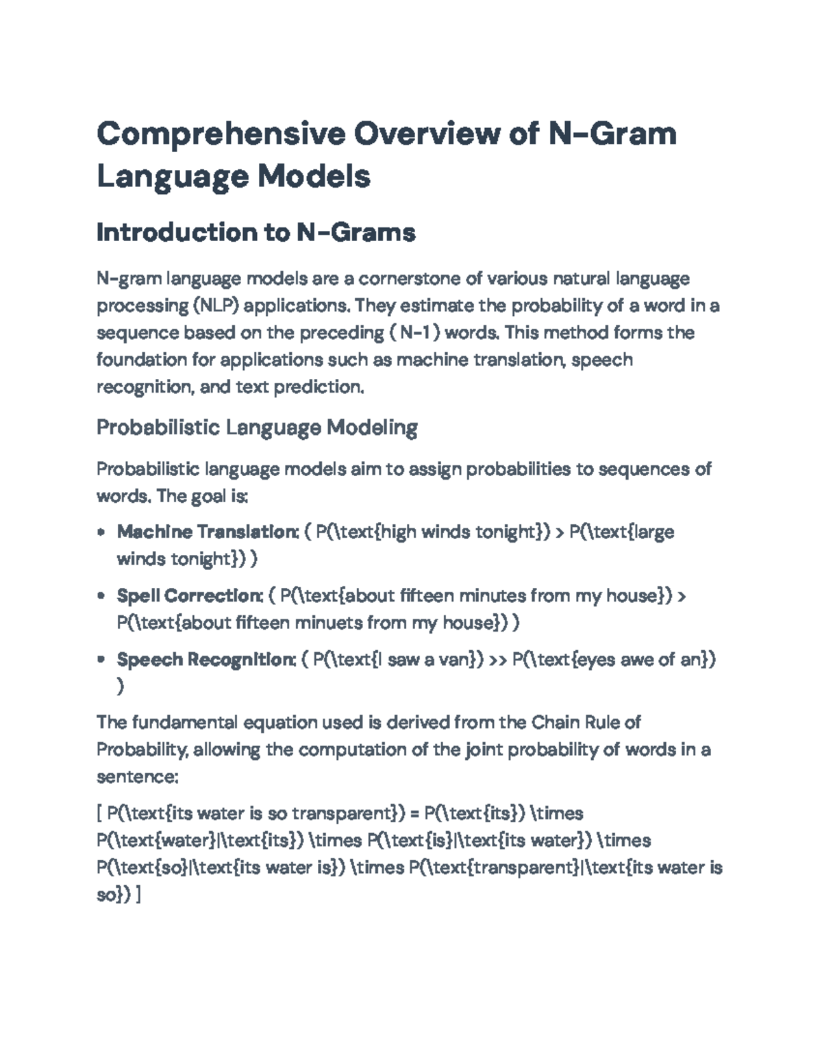 N-Gram Language Models: Overview and Smoothing Techniques in NLP ...