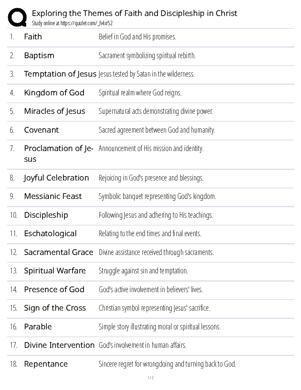 Exploring the Themes of Faith and Discipleship in Christ - Baptism ...