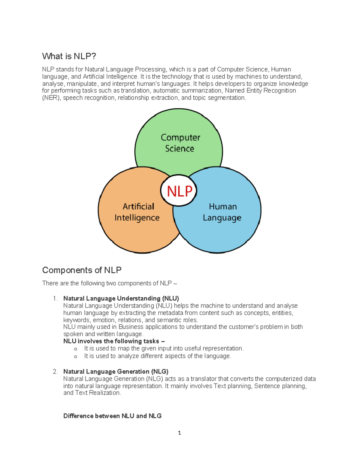 NLP Unit 1 - nlp - What is NLP? ####### NLP stands for Natural Language ...