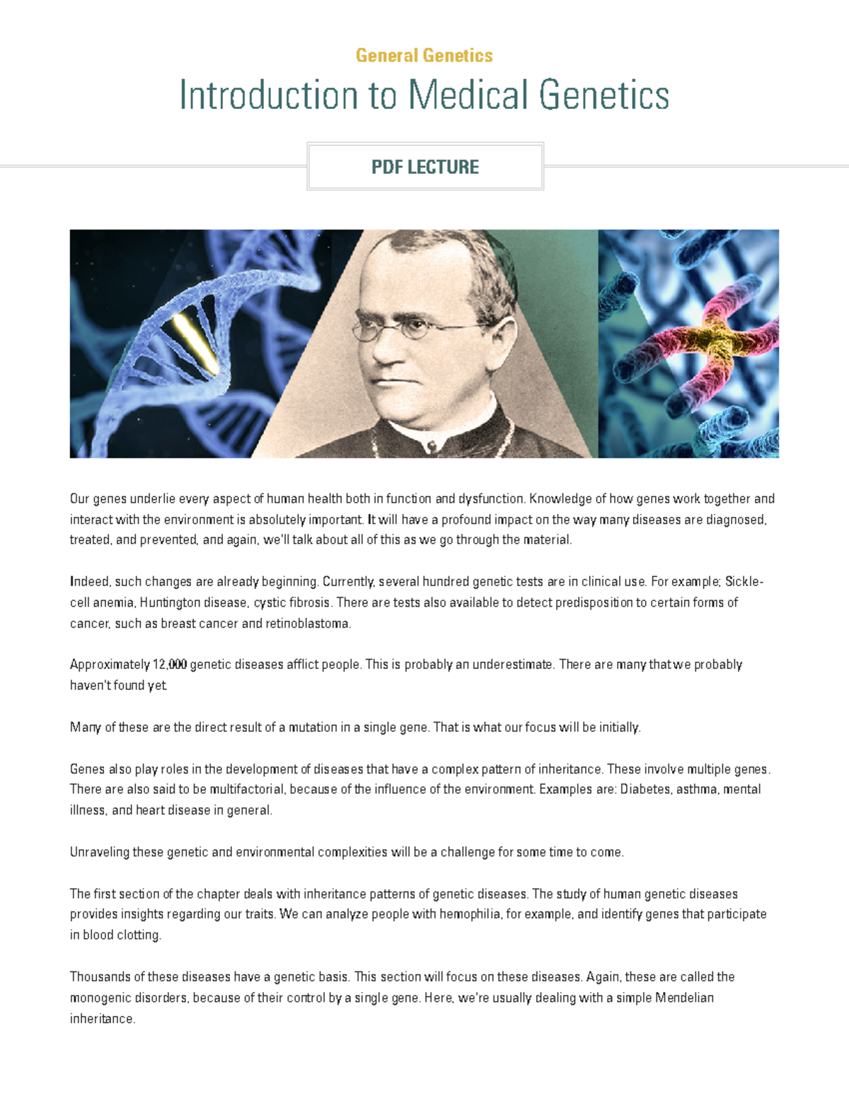 M2 Ch24: Introduction to Medical Genetics Lecture Notes - Studocu