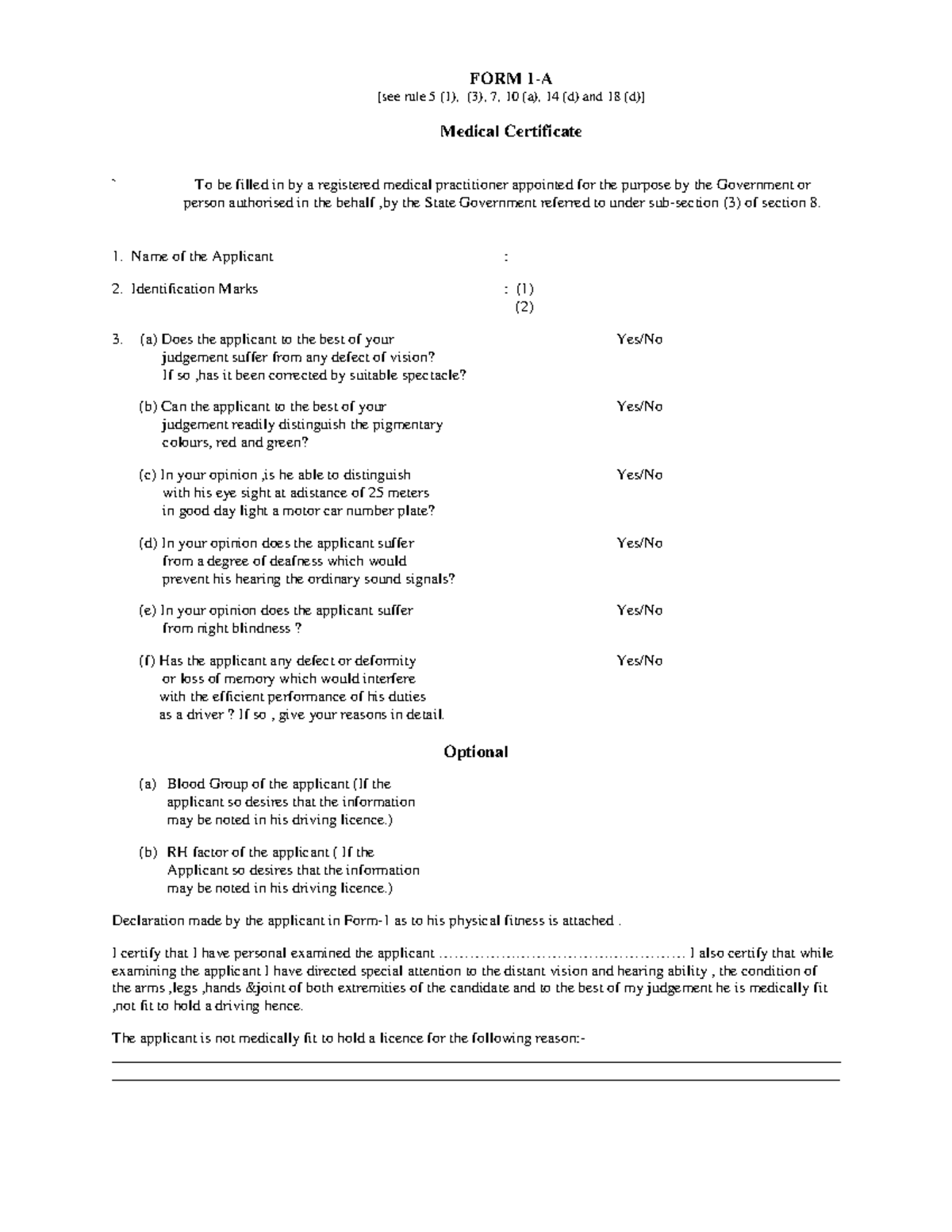 Form1a - Imp - FORM 1-A [see rule 5 (1), (3), 7, 10 (a), 14 (d) and 18 ...