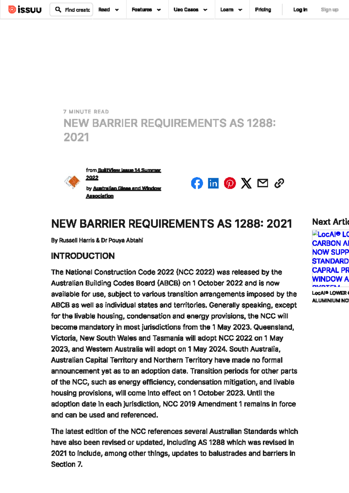 AS 1288:2021 New Barrier Requirements Overview and Key Changes - Studocu