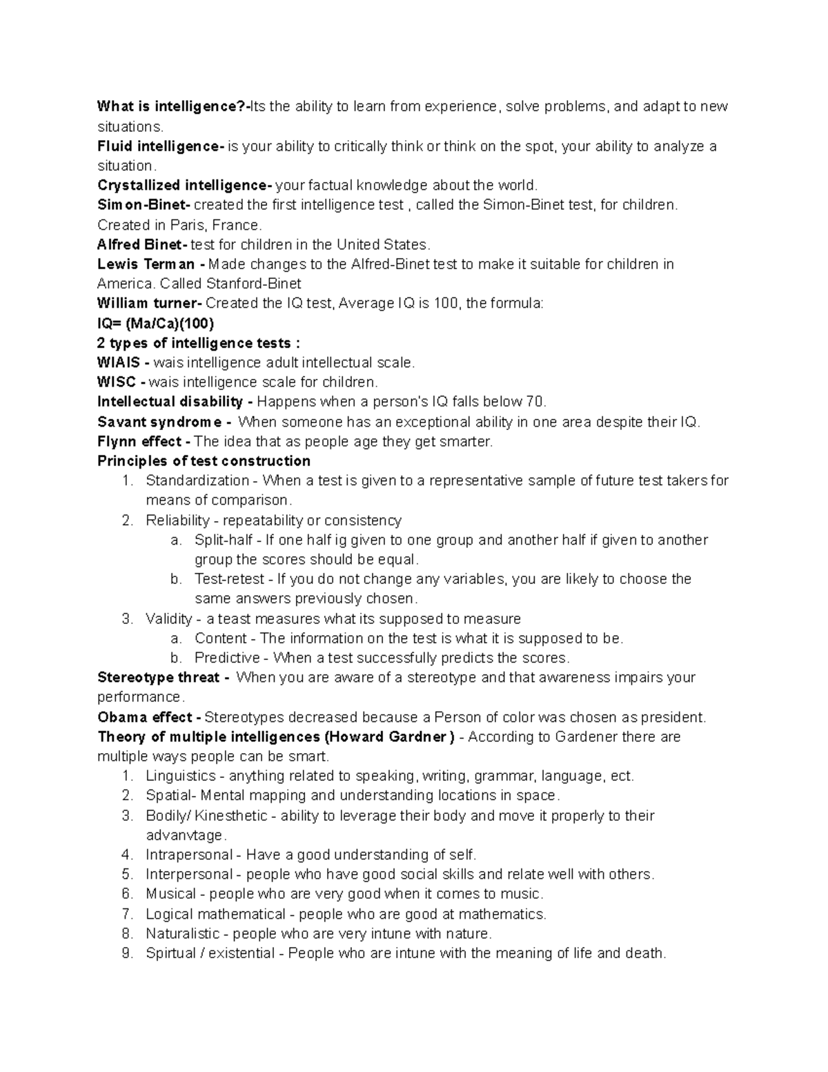 Chapter 8 Exploring Thinking Language And Intelligence Concepts