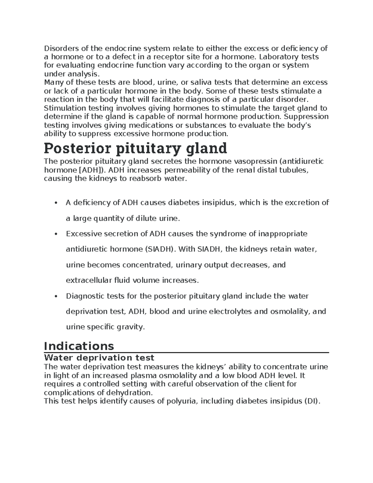 Endocrine Diagnostic Tests: Hormone Function Assessment & Disorders ...