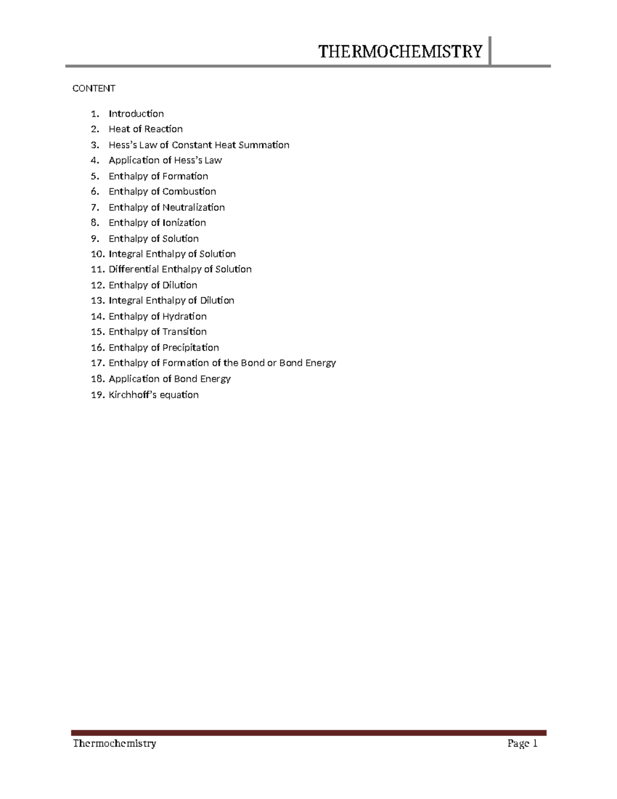 THERMOCHEMISTRY: Key Concepts and Applications (CHEM 101) - Studocu