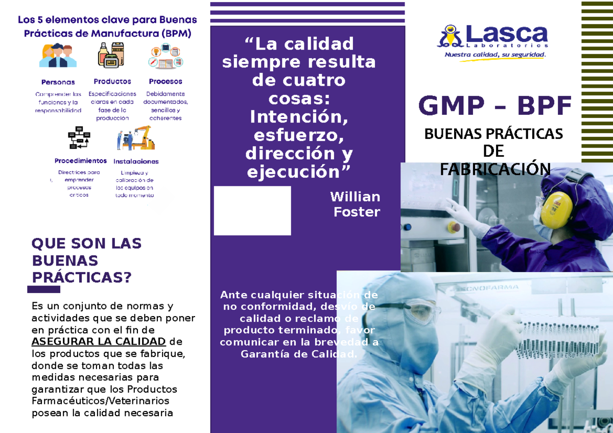 Guía de Buenas Prácticas de Fabricación (GMP) - BPF - Studocu