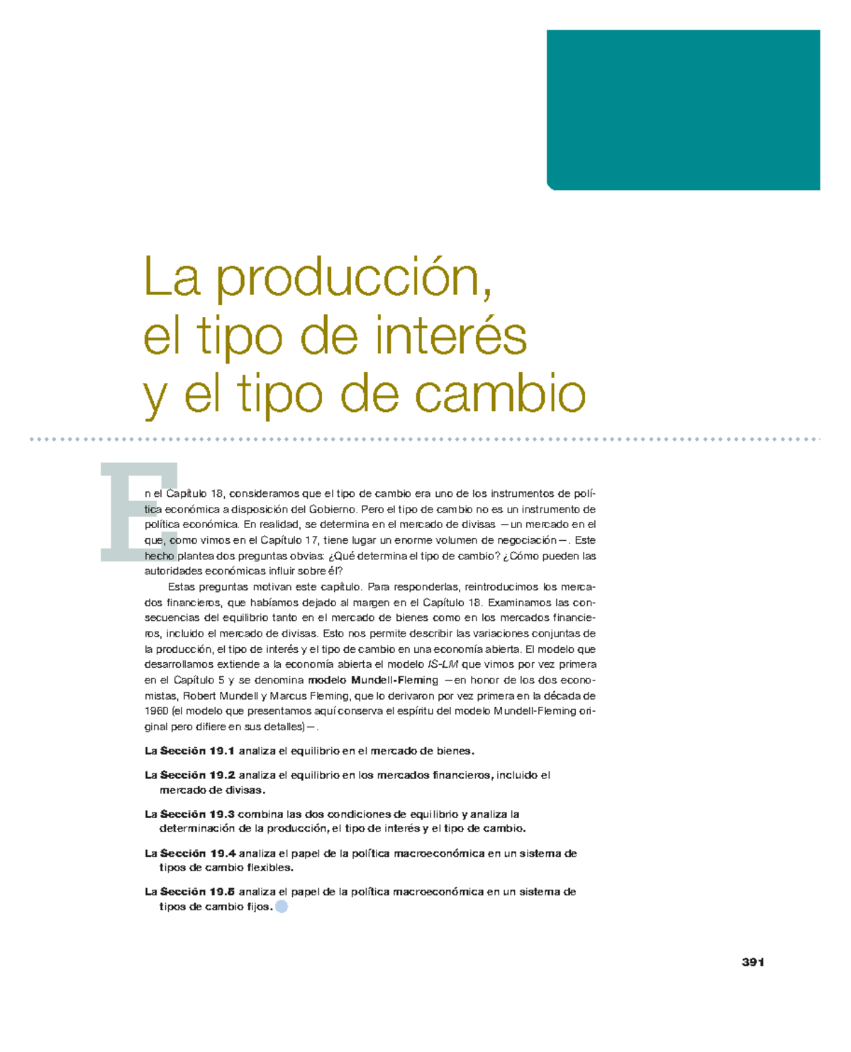 Capítulo 19: Producción, Tipo de Interés y Tipo de Cambio - Blanchard ...