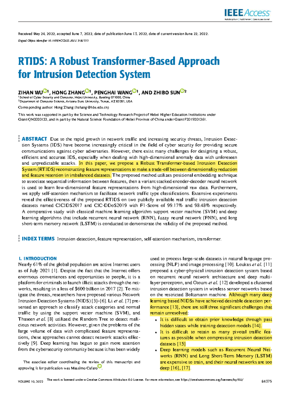 RTIDS: A Robust Intrusion Detection System for Cyber Security - Studocu