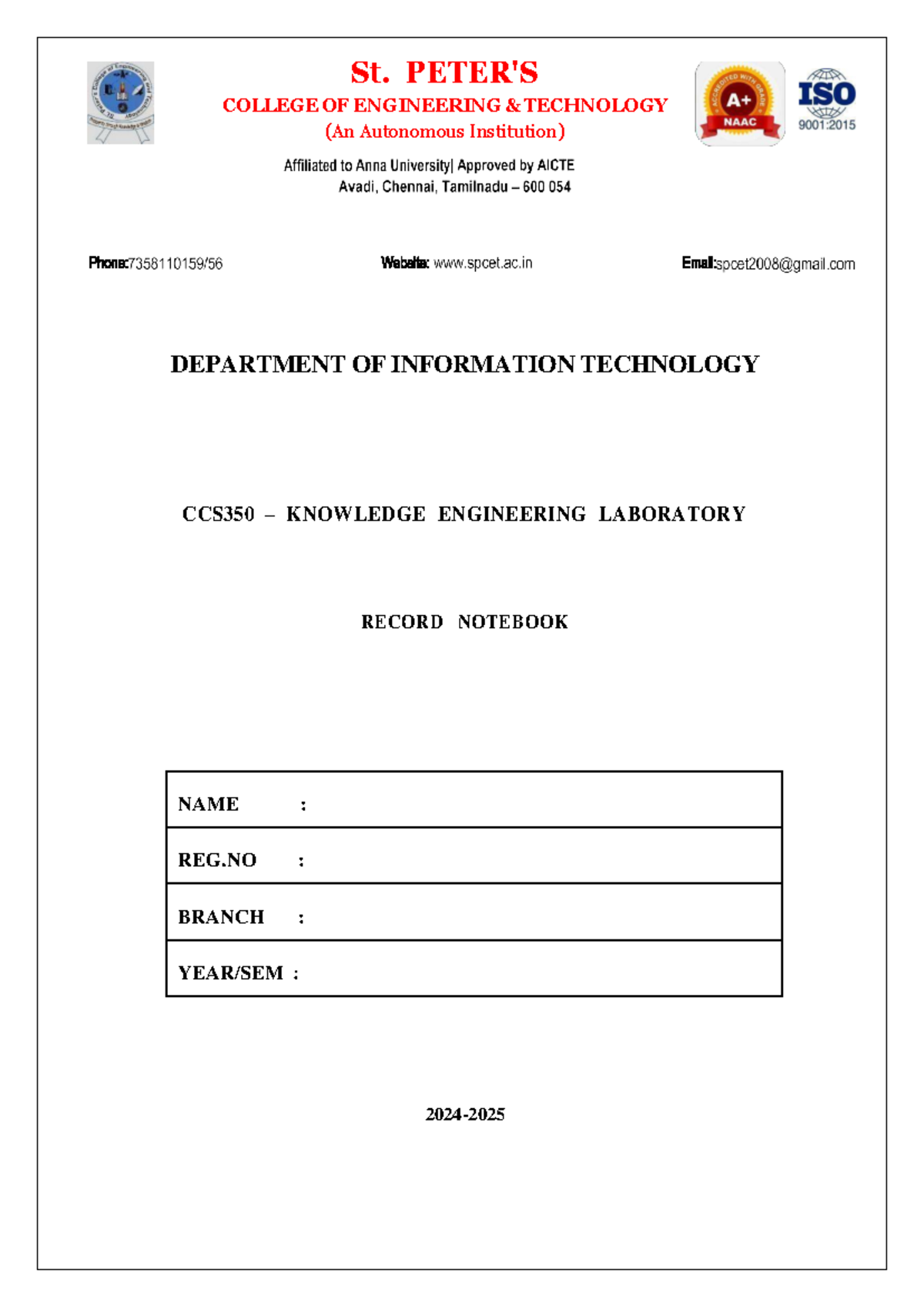CCS350 Knowledge Engineering Lab Manual Record for 2024-2025 - Studocu