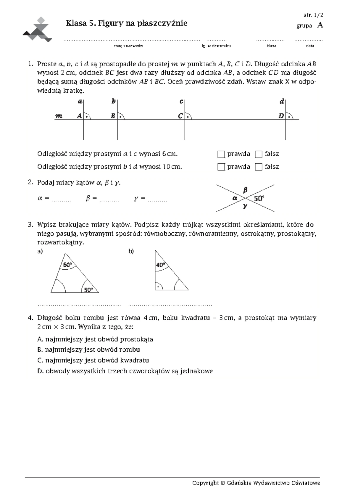 Test z Elementarza Odkrywców - Część 2, Klasa 3 - Studocu
