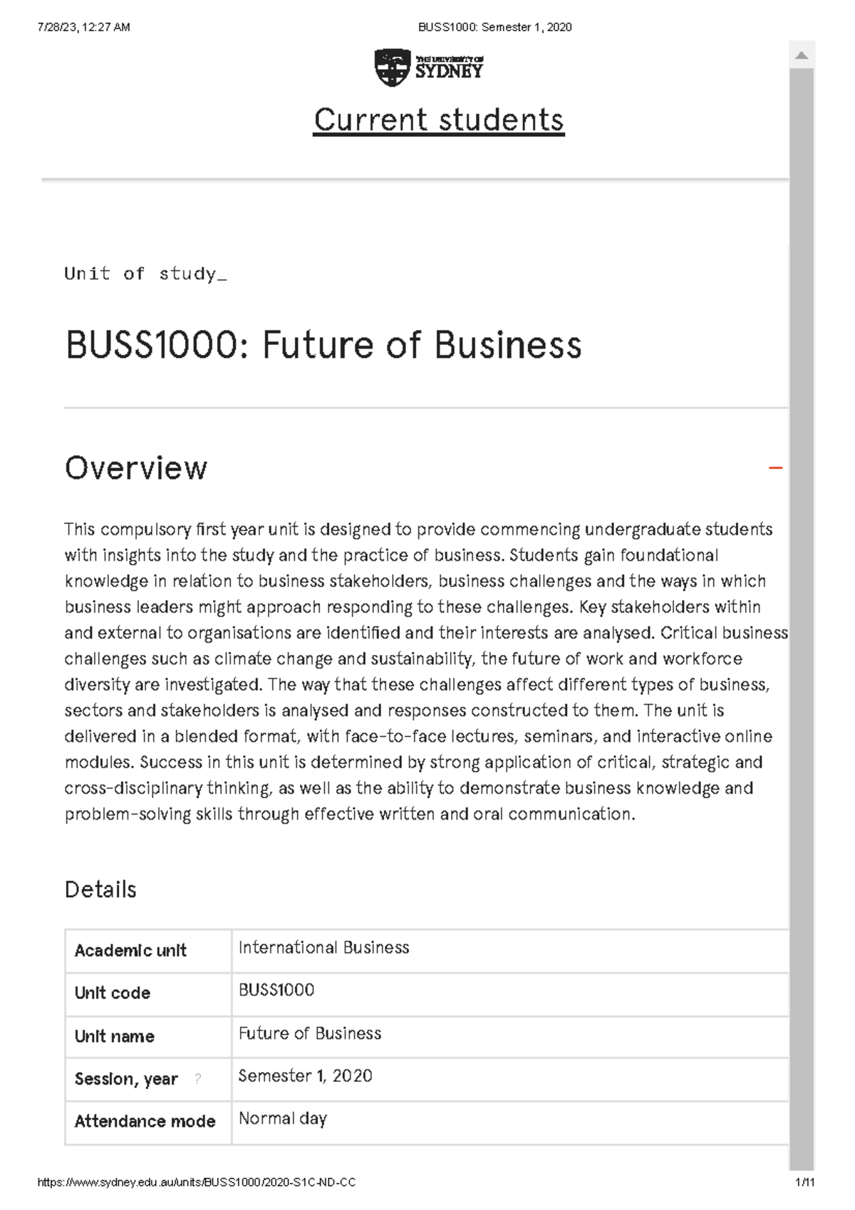 BUSS1000 Final Exam Guide: Future of Business - Semester 1, 2020 - Studocu