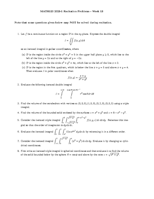 Solution Manual of Math119 Note Book Booklet - Prepared by: Risha Last ...